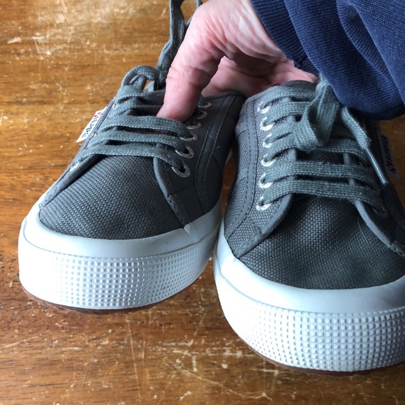 SUPERGA Women’s Grey Canvas Shoes, European size 8.5 USA, European 39, EUC - Picture 6 of 9